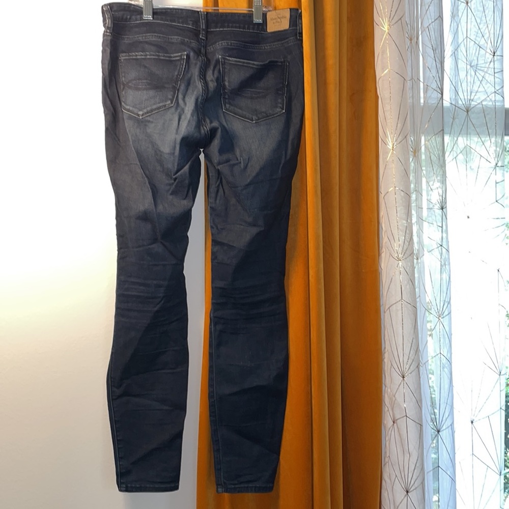 Abercrombie & Fitch 8R w 29 L 29 blue Jean denim jeggings - Picture 4 of 5